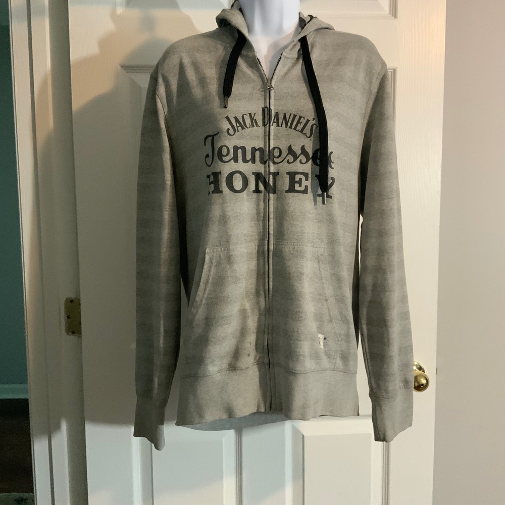 Jack Daniel's Tennessee Honey‎ Zip Front Sweatshirt Hoodie size Medium